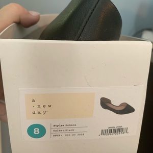 A new day black flats size 8